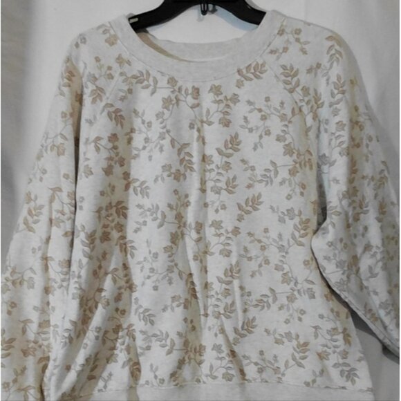 Old Navy Tops - Old Navy Beige Floral Sweatshirt